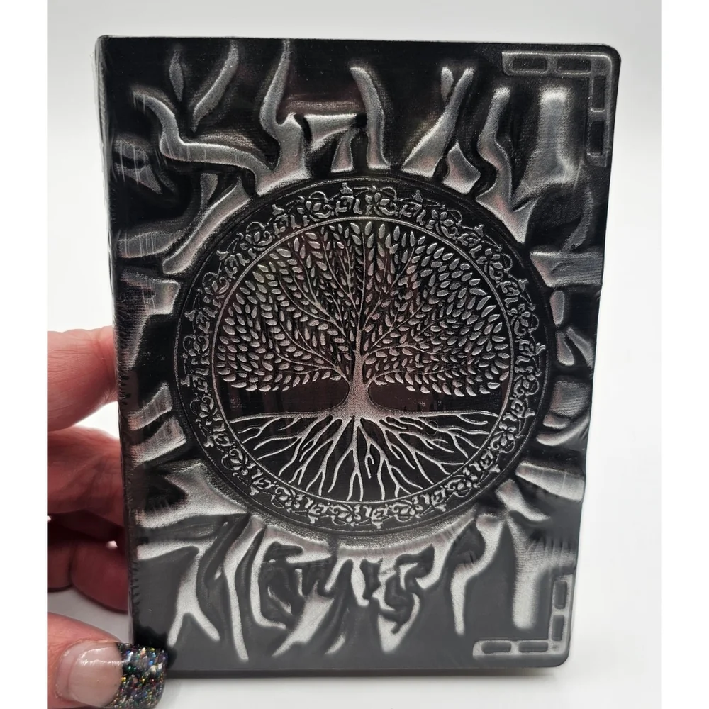 Small 3D Silver Tree of Life Journal Notebook